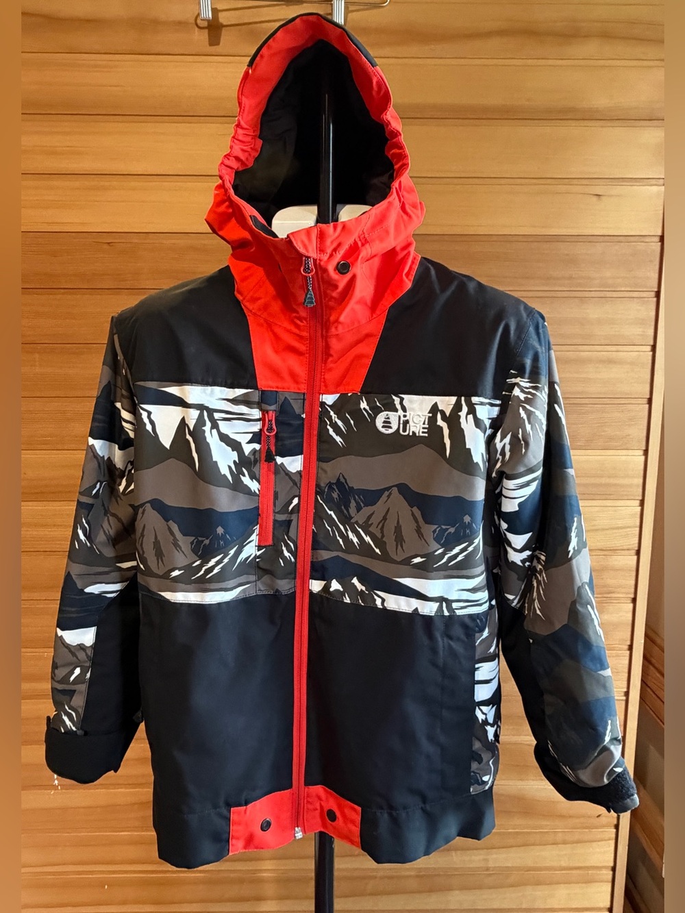 Picture Organic Clothing Youth Mountain Print Ski Snowboard winter Jacket Sz 10
